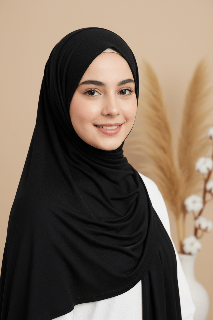Black Jersey Hijab - Premium - Tuhfa
