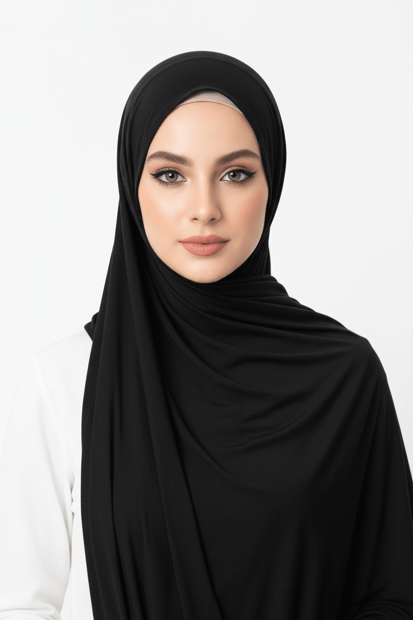 Black Jersey Hijab - Premium - Tuhfa