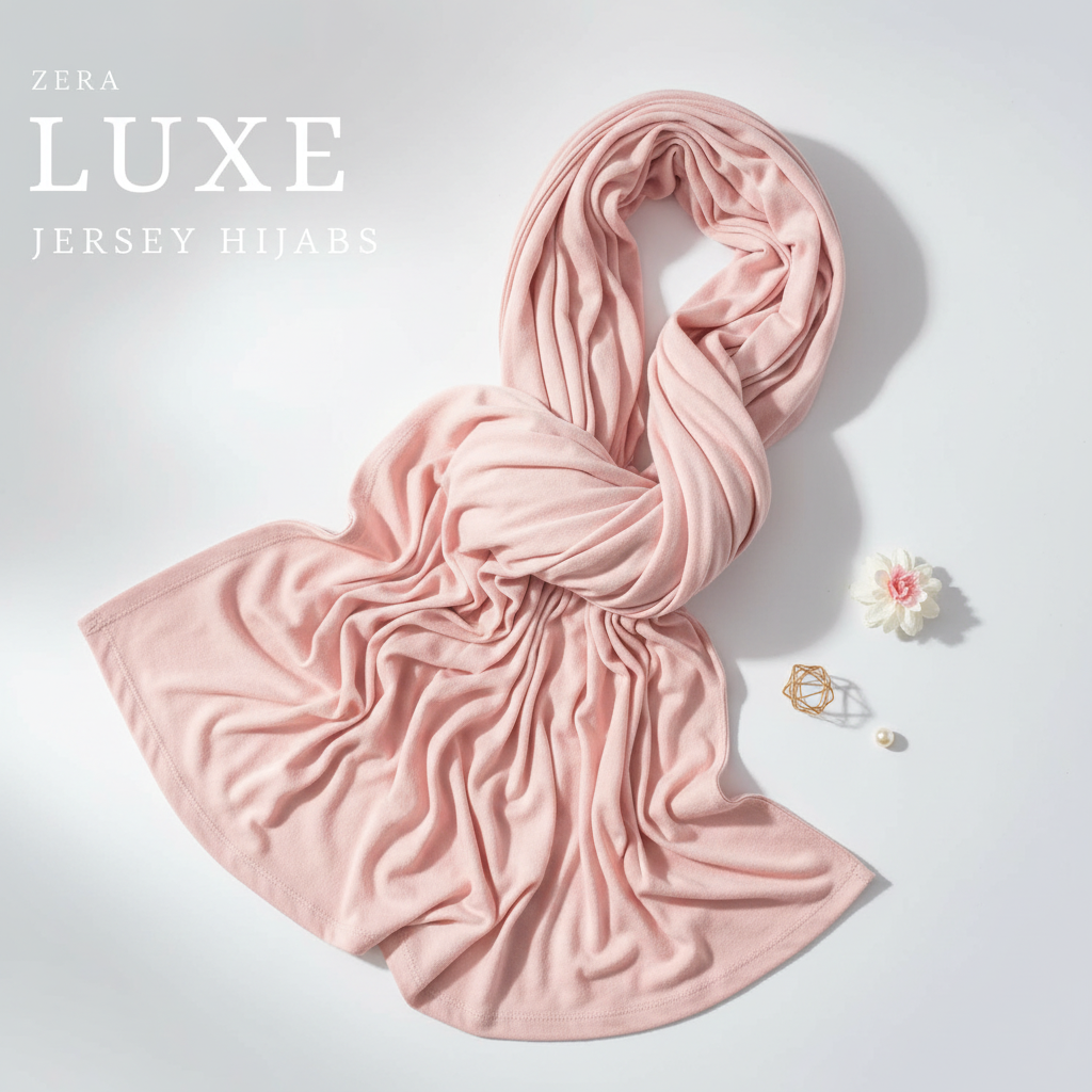 Blush Pink Jersey Hijab - True pink color