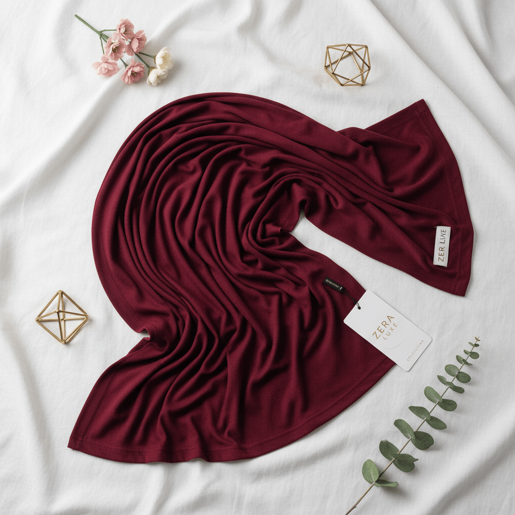 Jersey Hijab - Maroon - Zera Luxe - Tuhfa