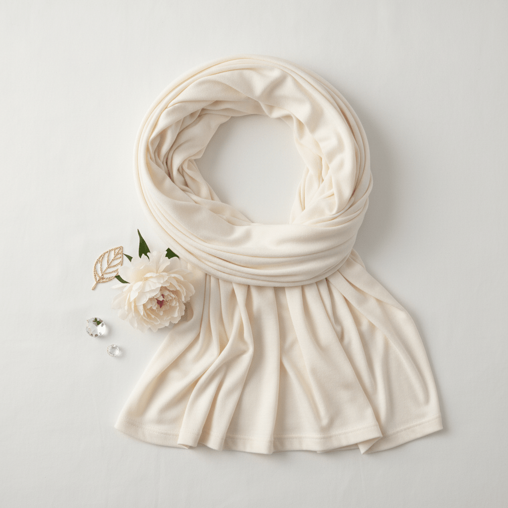 Jersey Hijab - Off White - Zera Luxe - Tuhfa
