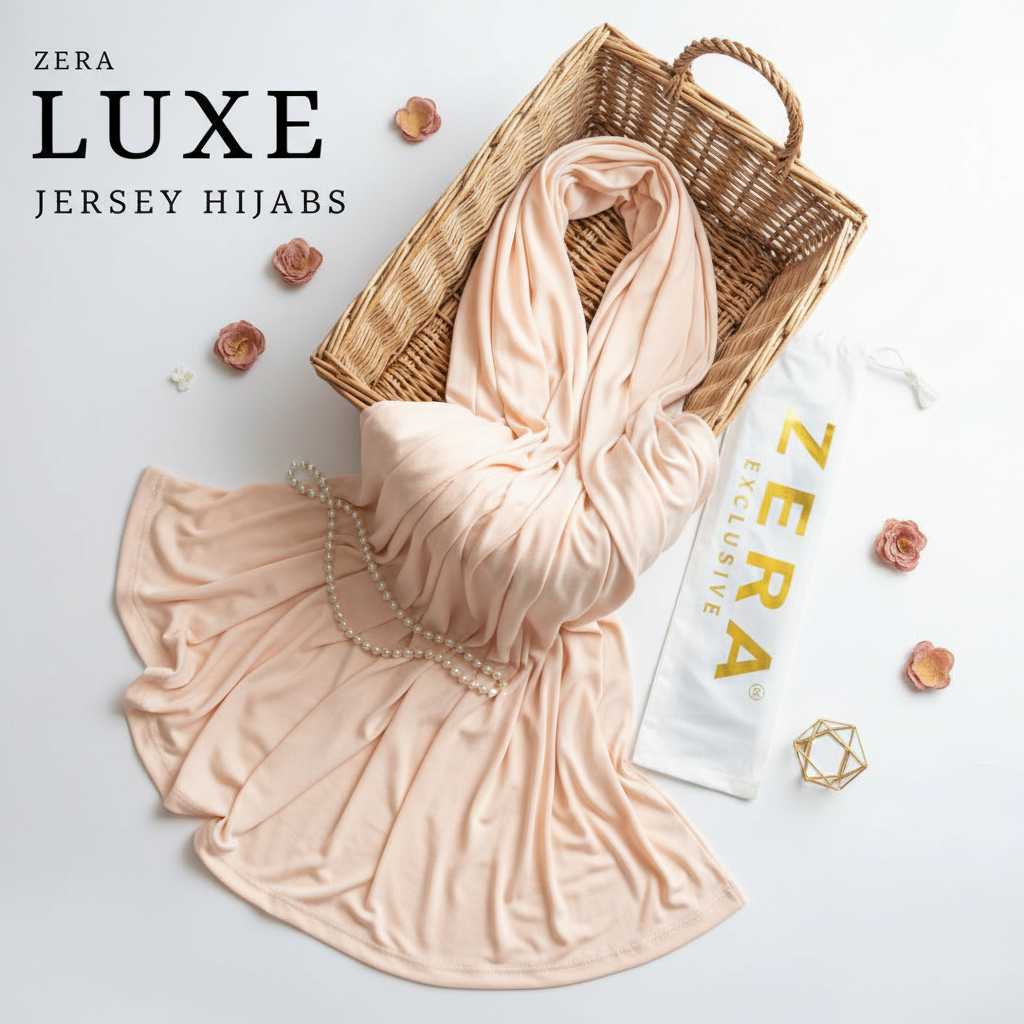 Light Peach Jersey Hijab - Even lighter shade