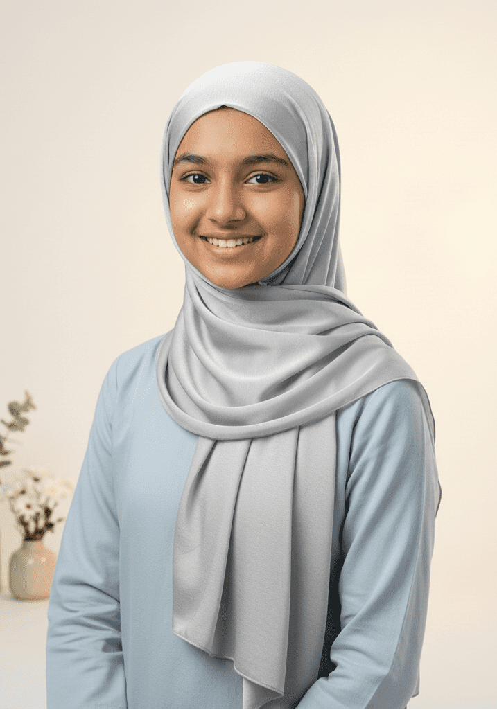 Premium Turkey Jersey Hijab - Silver - Tuhfa