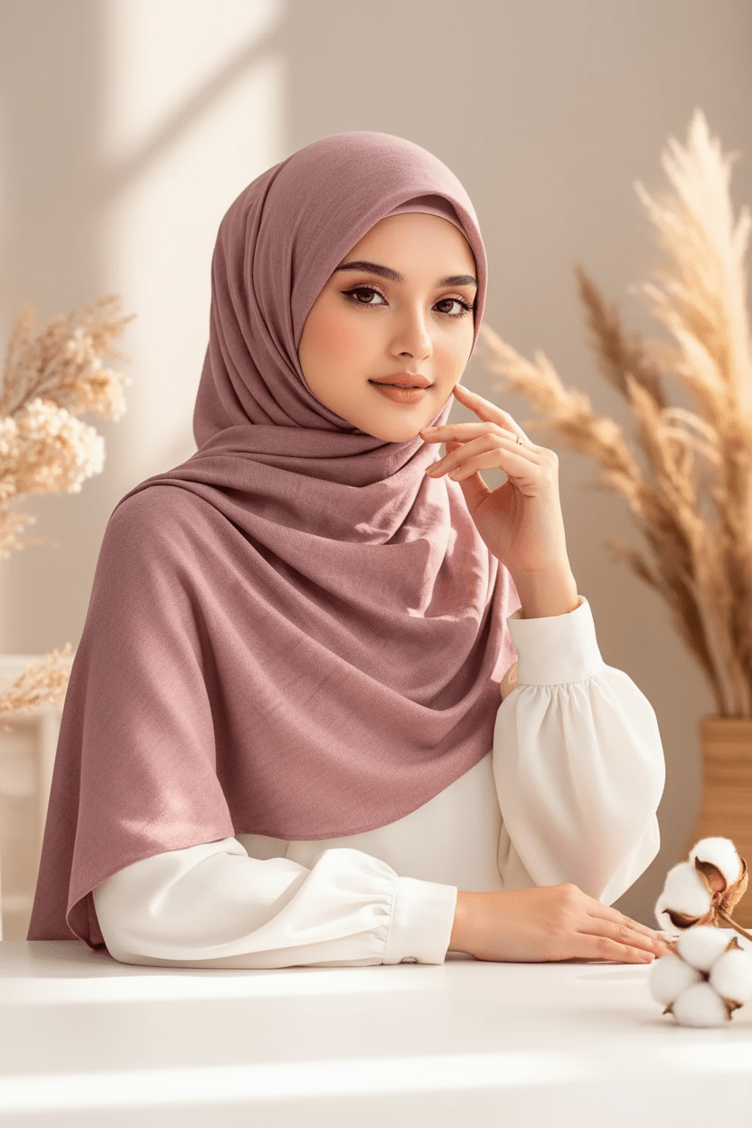 Turkey Modal Cotton Hijab - Dusty Mocha - Tuhfa