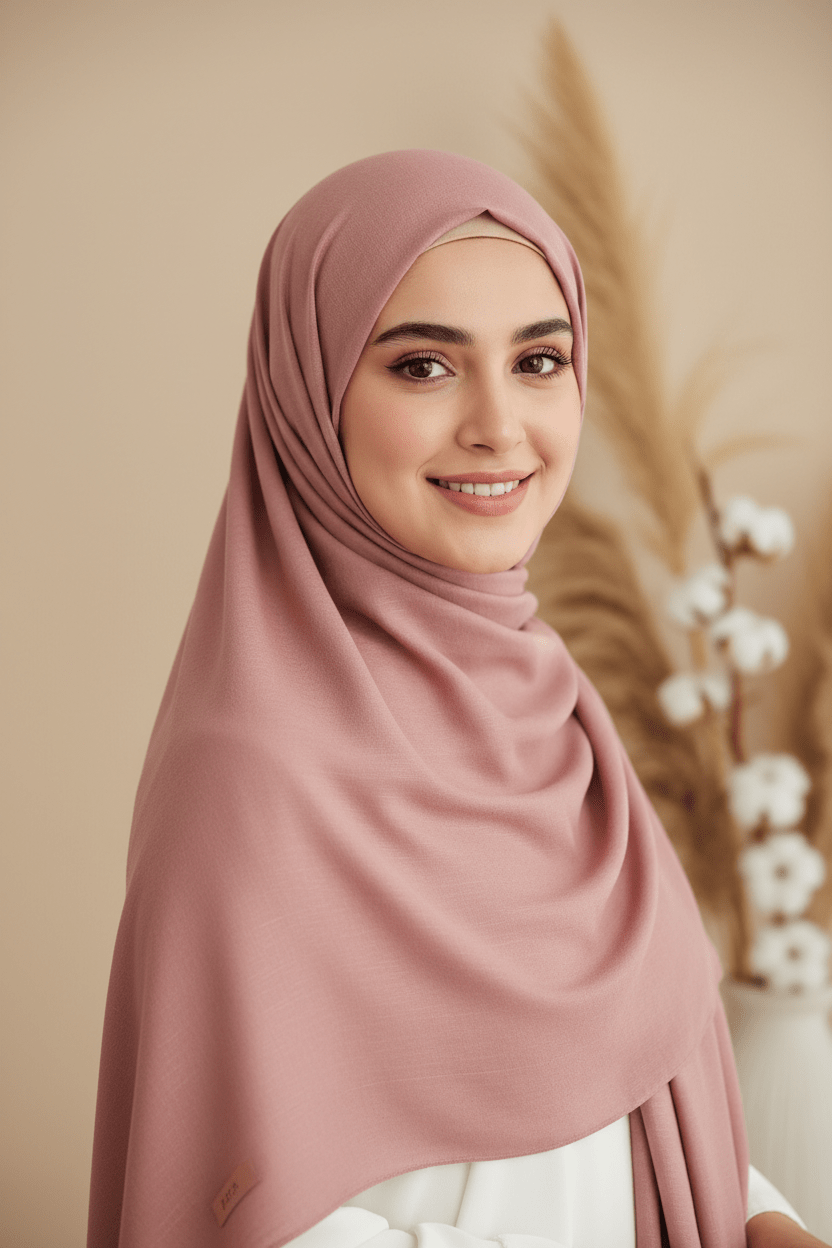 Turkey Modal Cotton Hijab - Dusty Rose - Tuhfa