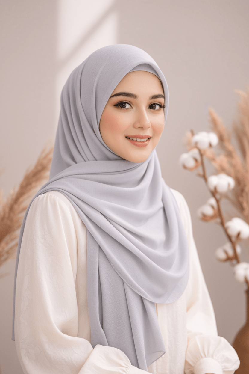 Turkey Modal Cotton Hijab - Silver Sage - Tuhfa