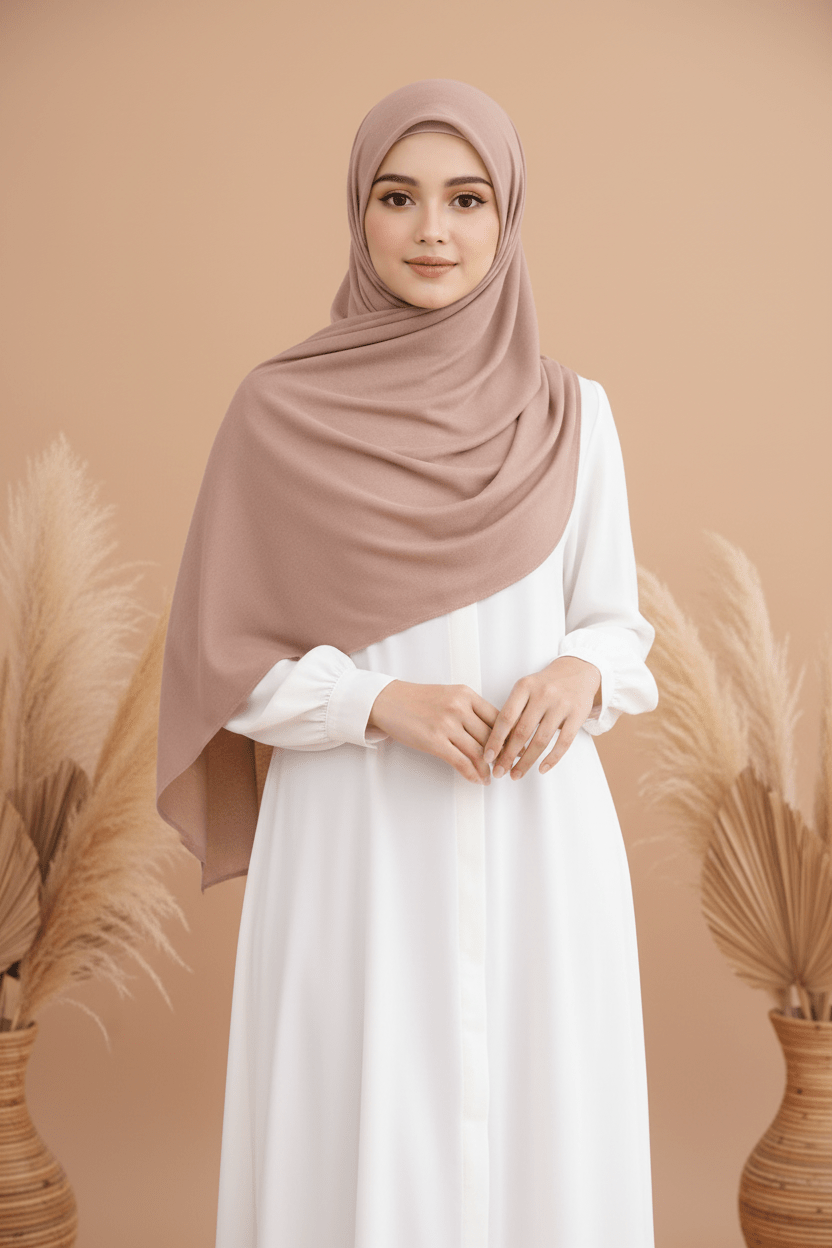 Turkey Modal Cotton Hijab - Warm Taupe - Tuhfa