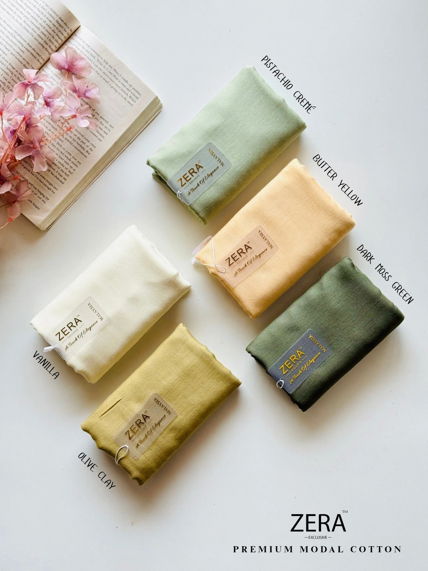 Zera Modal Cotton Hijab - Dark Mass Green - Tuhfa