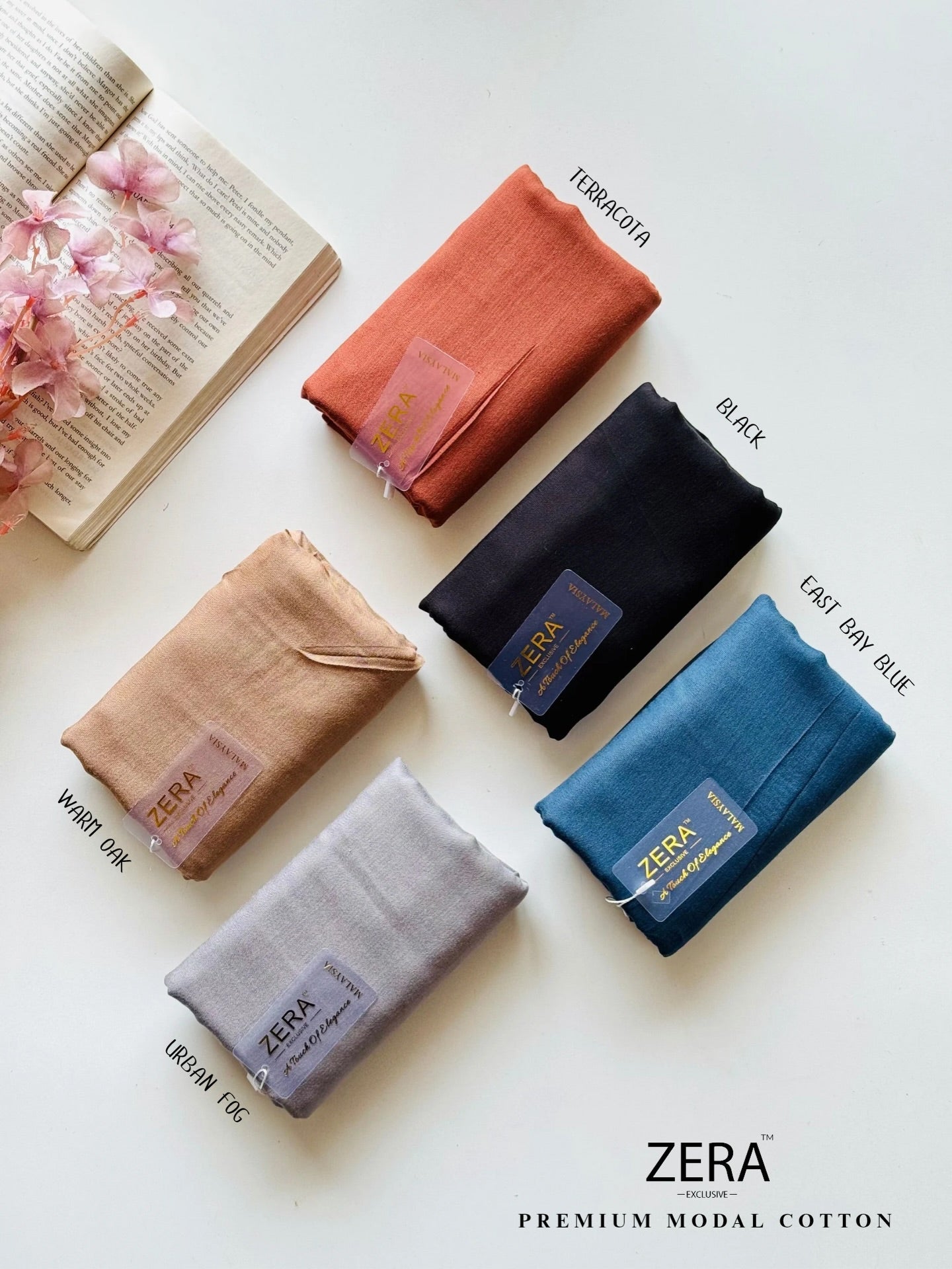 Zera Modal Cotton Hijab - East Bay Blue - Tuhfa