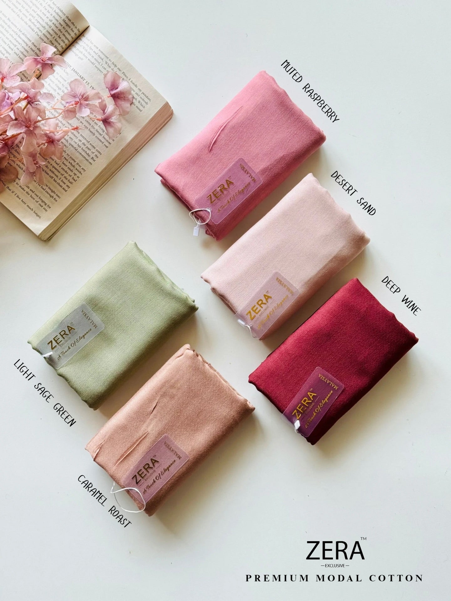 Zera Modal Cotton Hijab - Muted Raspberry - Tuhfa